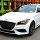 Illustration for article titled Genesis G80 Sport, The Blue Seated Carbon Fiber Trimmed Gold Stiched Steering Wheel Twin-Turbo Sedan All Three Of Us Have Been Waiting For...